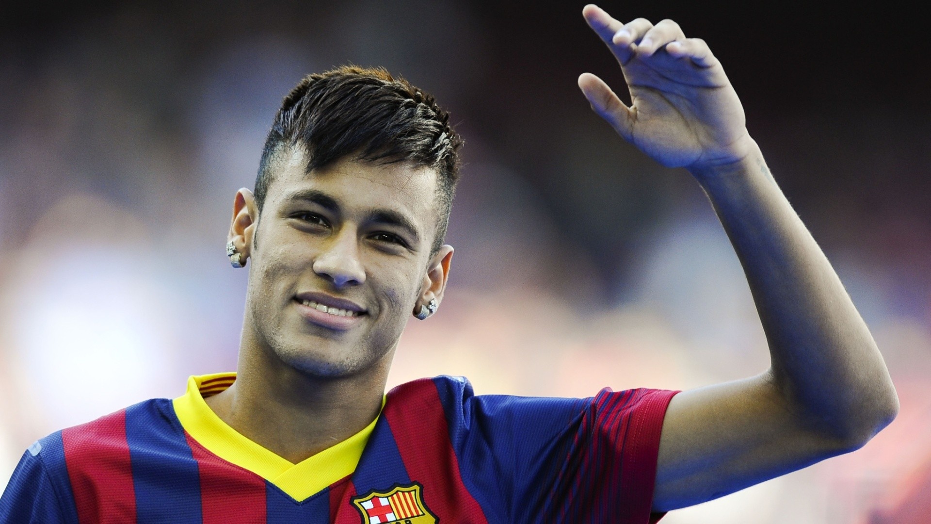 Neymar Barcelona waving wallpaper