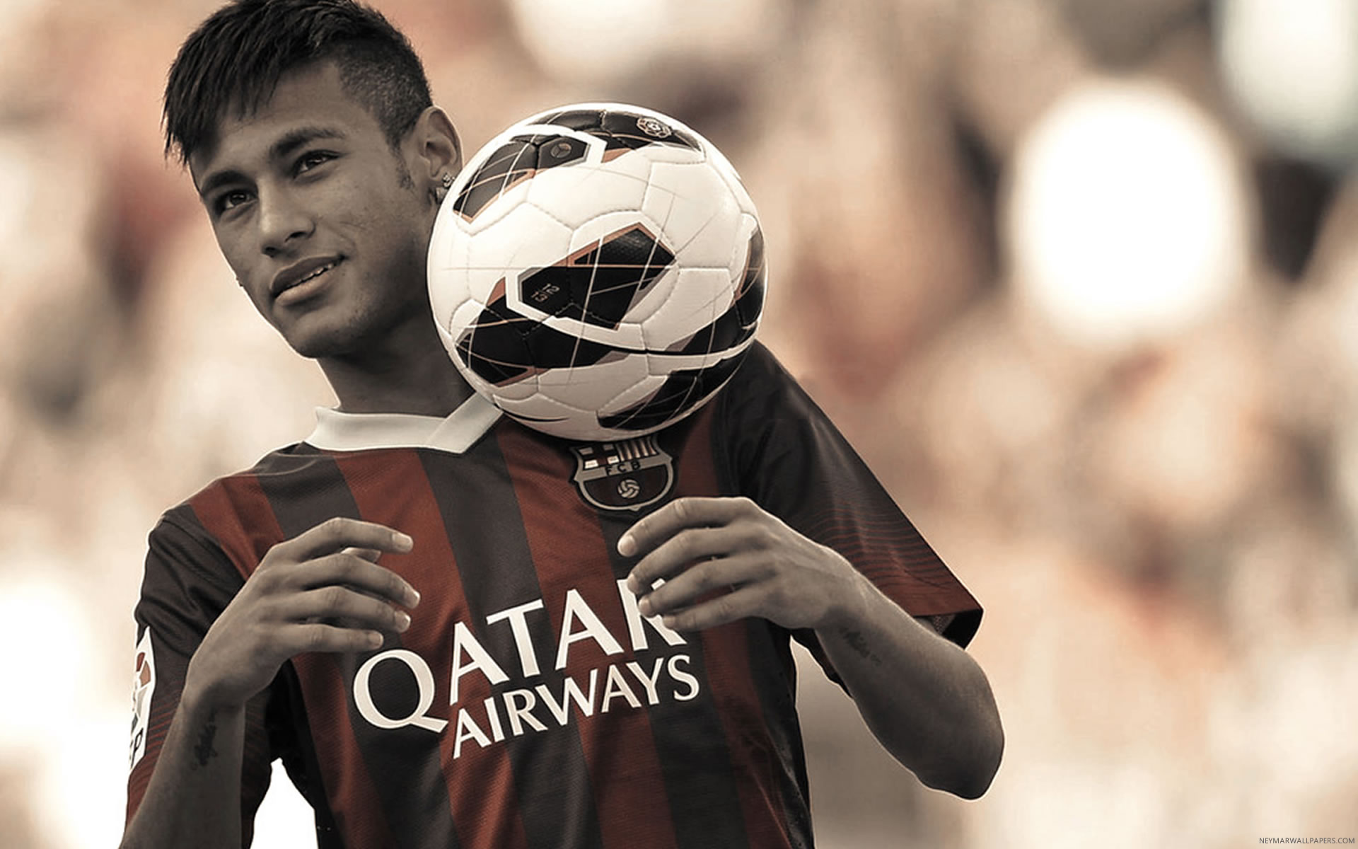 Neymar with ball wallpaper (2)